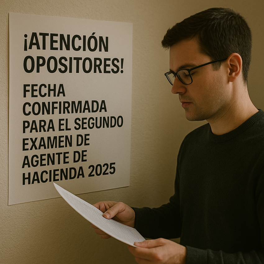 ¡ATENCIÓN OPOSITORES! Fecha Confirmada para el Segundo Examen de Agente de Hacienda 2025 1 ChatGPT Image 7 abr 2025 20 34 12